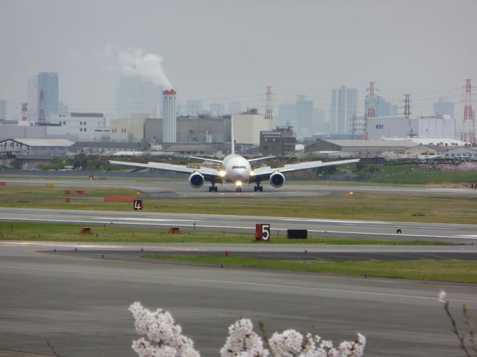 飛行機が真上に！伊丹空港北側「下河原」は人気の離陸スポット
