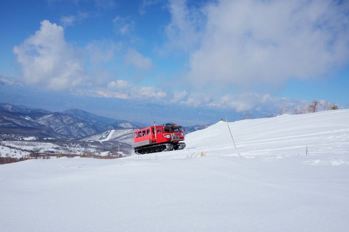 雪上車で山頂へ！滑らずに楽しむ長野「奥ダボス スノーパーク」
